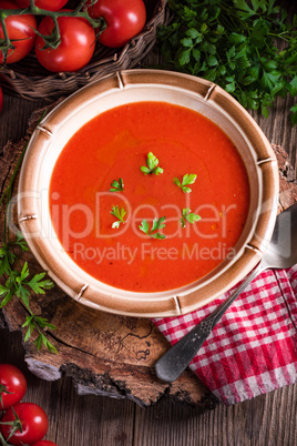 Rustic tomato soup