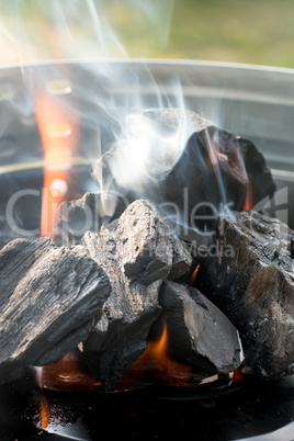 Burning Charcoal