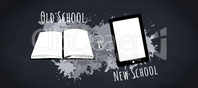 Composite image of old school vs new school