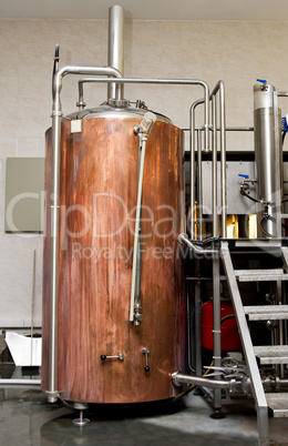 Modern interior of a brewery