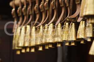 Old brass village bells