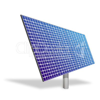 Solar panel for alternative energy isolated on white. Ecological power.