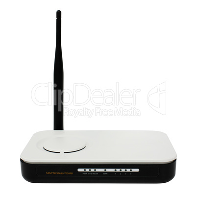 Wireless router isolated on white background