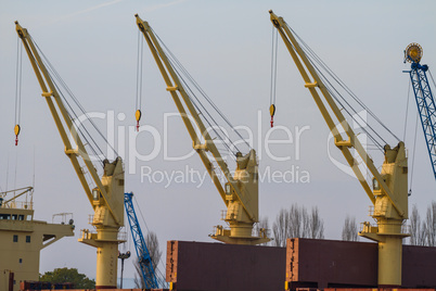 Cranes on dock