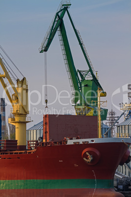 Container Ship on dock