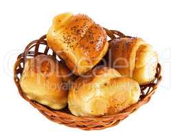 Bun with marmalade isolated with clipping path
