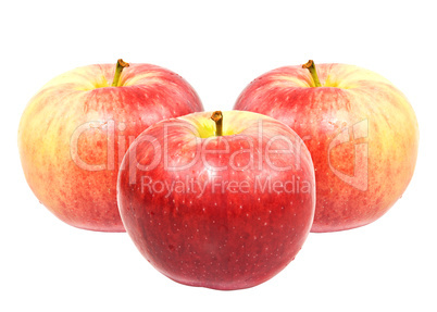 Red apples isolated on white