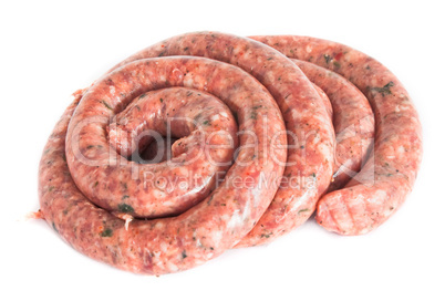 Sausage isolated on white