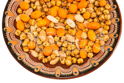 Nuts mix isolated with clipping path
