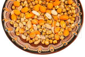 Nuts mix isolated with clipping path
