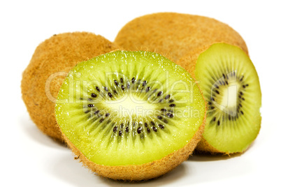 Kiwi fruits isolated on a white background