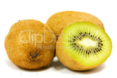 Kiwi fruits isolated on a white background