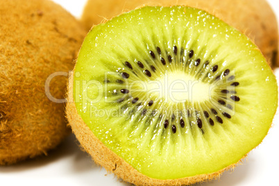 Kiwi fruits isolated on a white background