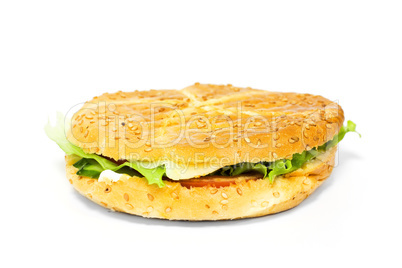 One sandwich of hamburger fast food