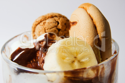 Delicious sundae isolated