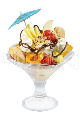 Delicious sundae isolated