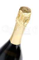 Champagne bottle isolated on white