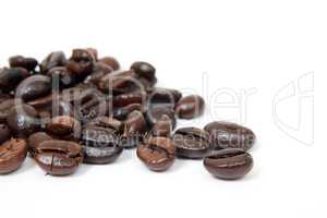 Coffee beans isolated from light