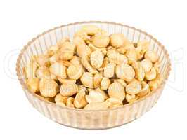 Peanut nuts isolated over white with clipping path