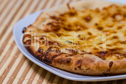 Hot Tasty bread cake with feta cheese