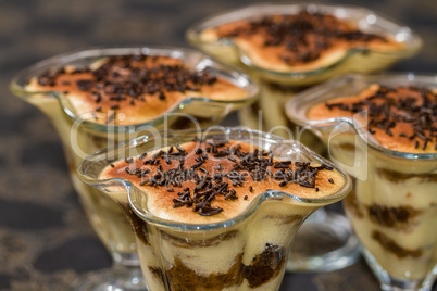 Tiramisu with chocolate