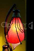 Bedroom night lamp with exotic design