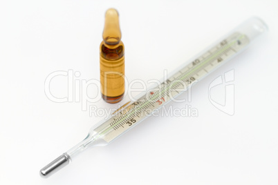 Thermometer with capsule