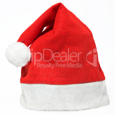 Santa christmas hat isolated on white