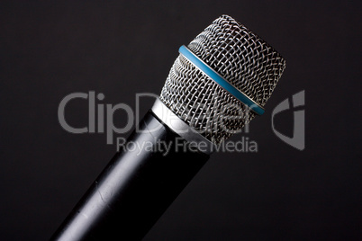 Classic microphone isolated on black