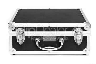 Black suitcase isolated over white