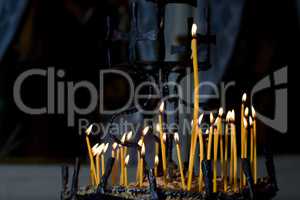 Candles lighting in church