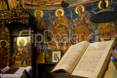 Holy bible on altar