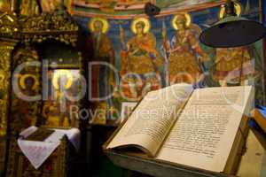 Holy bible on altar