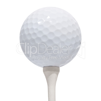 Golf ball isolated on white