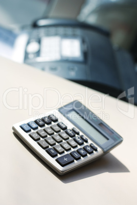 Calculator on working place