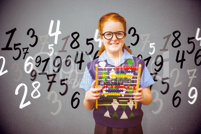 Composite image of pupil with abacus