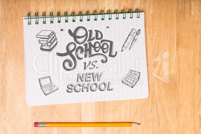 Composite image of school doodles