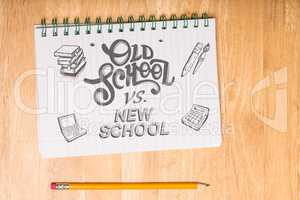 Composite image of school doodles