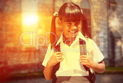 Composite image of school kid