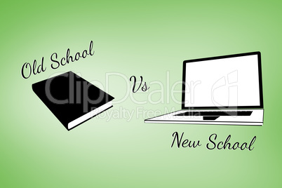 Composite image of old school vs new school