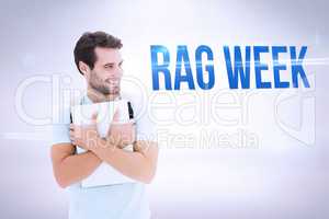 Rag week against grey background
