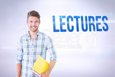 Lectures against grey background