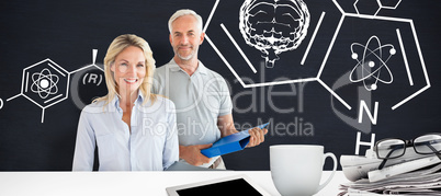 Composite image of mature students smiling