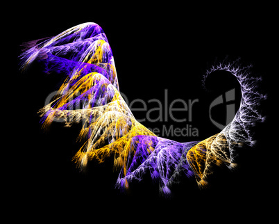 Abstract fractal design. Caterpillar.