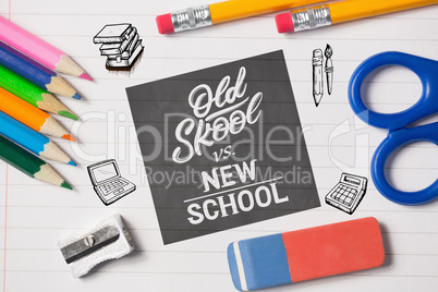 Composite image of school doodles