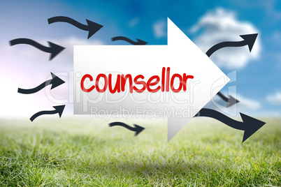 Counsellor against sunny landscape