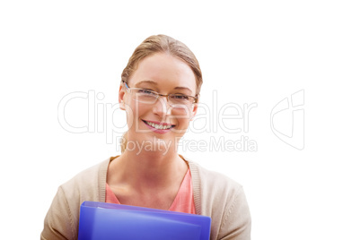 Composite image of teaching student smiling