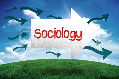 Sociology against green hill under blue sky