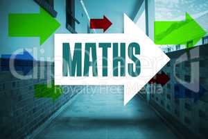 Maths against empty hallway