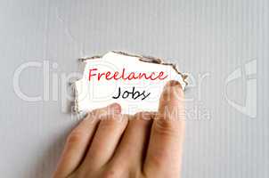 Freelance jobs Text Concept